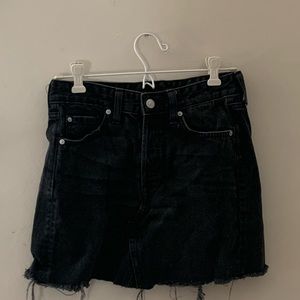 H&M black jean skirt
